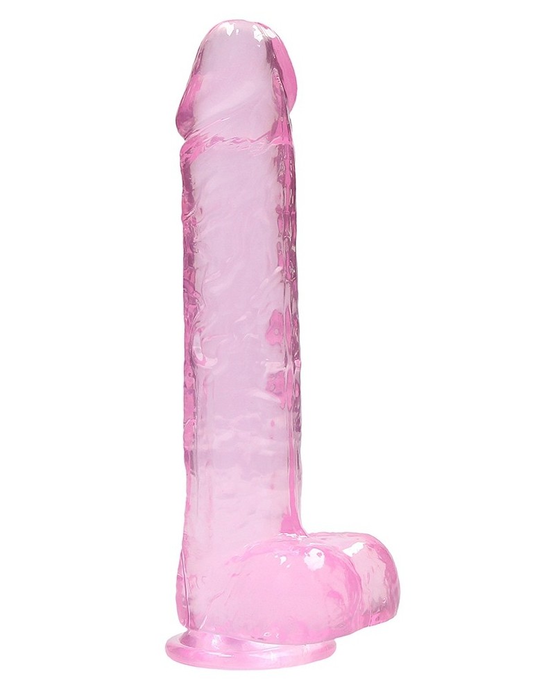 Gode Crystal Clear 19 x 4.5cm Rose sextoys et accessoires sur La Boutique du Hard