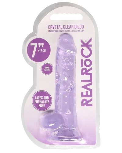 Gode Crystal Clear 14 x 3.5cm Violet sextoys et accessoires sur La Boutique du Hard