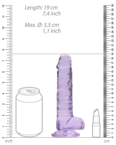 Gode Crystal Clear 14 x 3.5cm Violet sextoys et accessoires sur La Boutique du Hard