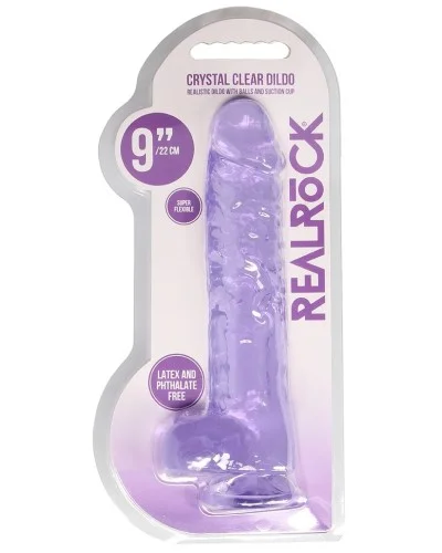 Gode Crystal Clear 19 x 4.5cm Violet sextoys et accessoires sur La Boutique du Hard