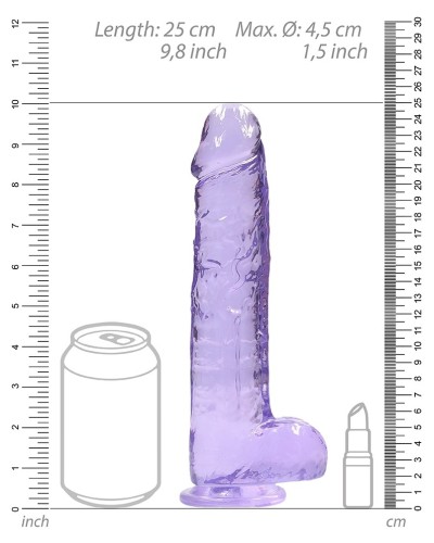 Gode Crystal Clear 19 x 4.5cm Violet sextoys et accessoires sur La Boutique du Hard