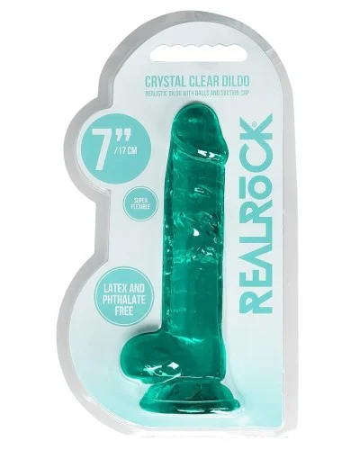 Gode Crystal Clear 14 x 3.5cm Vert sextoys et accessoires sur La Boutique du Hard
