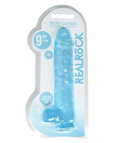 Gode Crystal Clear 19 x 4.5cm Bleu sextoys et accessoires sur La Boutique du Hard