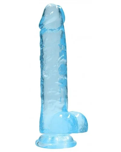 Gode Crystal Clear 16 x 4cm Bleu sextoys et accessoires sur La Boutique du Hard