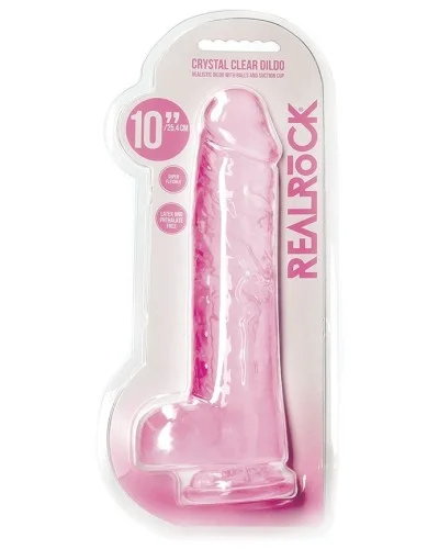 Gode Crystal Clear 21 x 5.5cm Rose sextoys et accessoires sur La Boutique du Hard