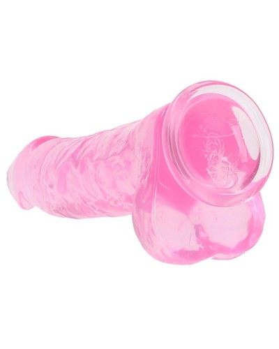 Gode Crystal Clear 21 x 5.5cm Rose sextoys et accessoires sur La Boutique du Hard