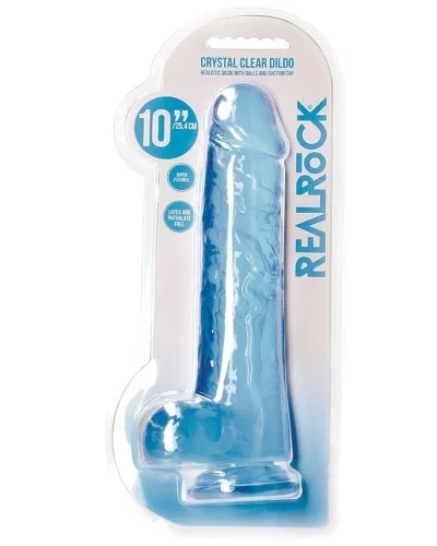 Gode Crystal Clear 21 x 5.5cm Bleu sextoys et accessoires sur La Boutique du Hard