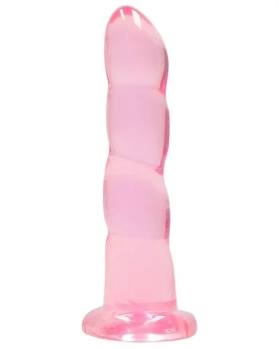 Gode Twist Crystal RealRock 16 x 4cm Rose sextoys et accessoires sur La Boutique du Hard