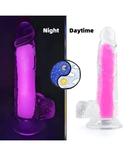 Gode phosphorescent Color Glow 15 x 4.5cm Rose sextoys et accessoires sur La Boutique du Hard
