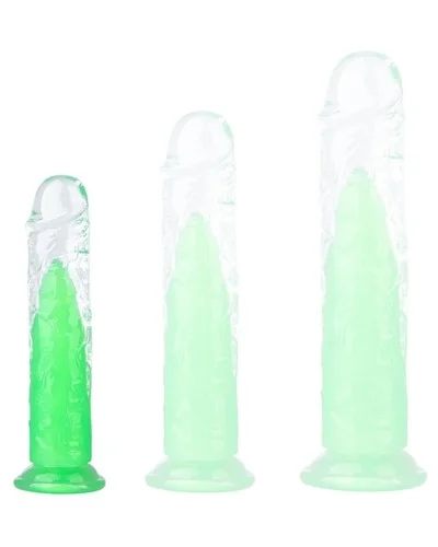 Gode transparent Jellis S 17 x 3.3cm Vert sextoys et accessoires sur La Boutique du Hard