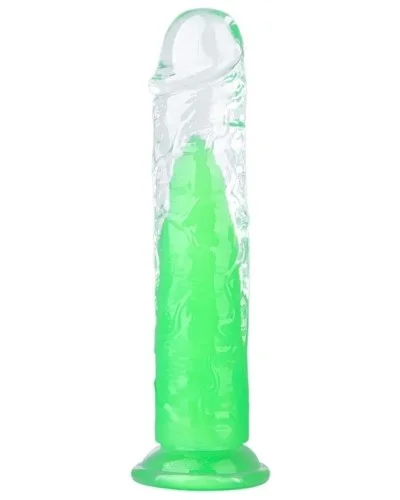 Gode transparent Jellis M 18 x 3.8cm Vert sextoys et accessoires sur La Boutique du Hard