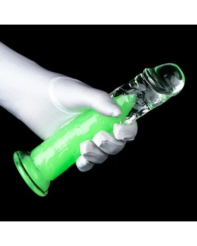 Gode transparent Jellis M 18 x 3.8cm Vert sextoys et accessoires sur La Boutique du Hard