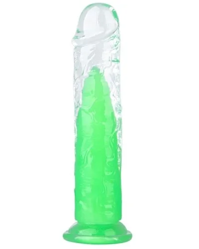 Gode transparent Jellis L 19 x 4cm Vert sextoys et accessoires sur La Boutique du Hard