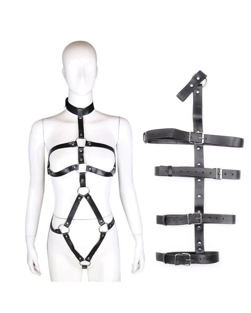 Harnais Entier avec Attaches de Bras Black Restrains sextoys et accessoires sur La Boutique du Hard