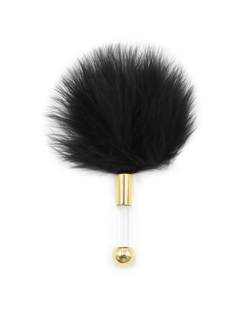 Plumeau Golden Clear 15cm Noir sextoys et accessoires sur La Boutique du Hard