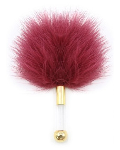 Plumeau Golden Clear 15cm Bordeaux sextoys et accessoires sur La Boutique du Hard