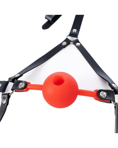 Bâillon-Boule percé Enjoy Wax 49mm Rouge sextoys et accessoires sur La Boutique du Hard