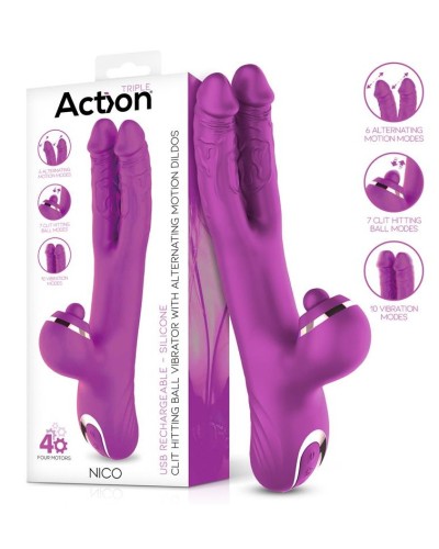 Vibro Rabbit Nico 12 x 3.7cm sextoys et accessoires sur La Boutique du Hard
