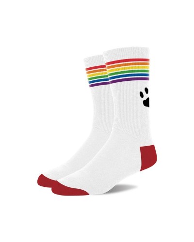 Chaussettes Pride Blanc-Rainbow sextoys et accessoires sur La Boutique du Hard
