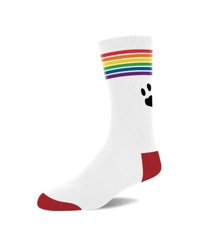 Chaussettes Pride Blanc-Rainbow sextoys et accessoires sur La Boutique du Hard