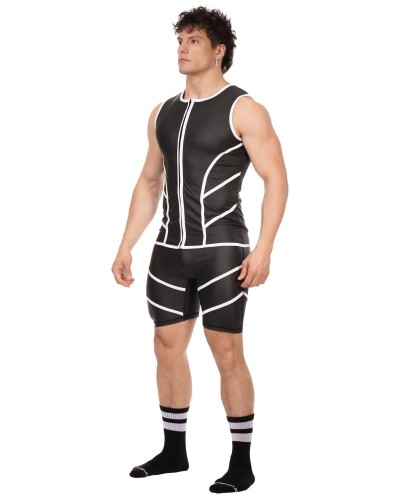 Veste sans manche Robin Noir-Blanc sextoys et accessoires sur La Boutique du Hard