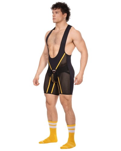 Body Backless Krish Noir-Jaune sextoys et accessoires sur La Boutique du Hard