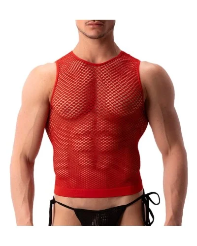 Débardeur Filet Stefano Rouge sextoys et accessoires sur La Boutique du Hard
