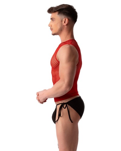 Débardeur Filet Stefano Rouge sextoys et accessoires sur La Boutique du Hard
