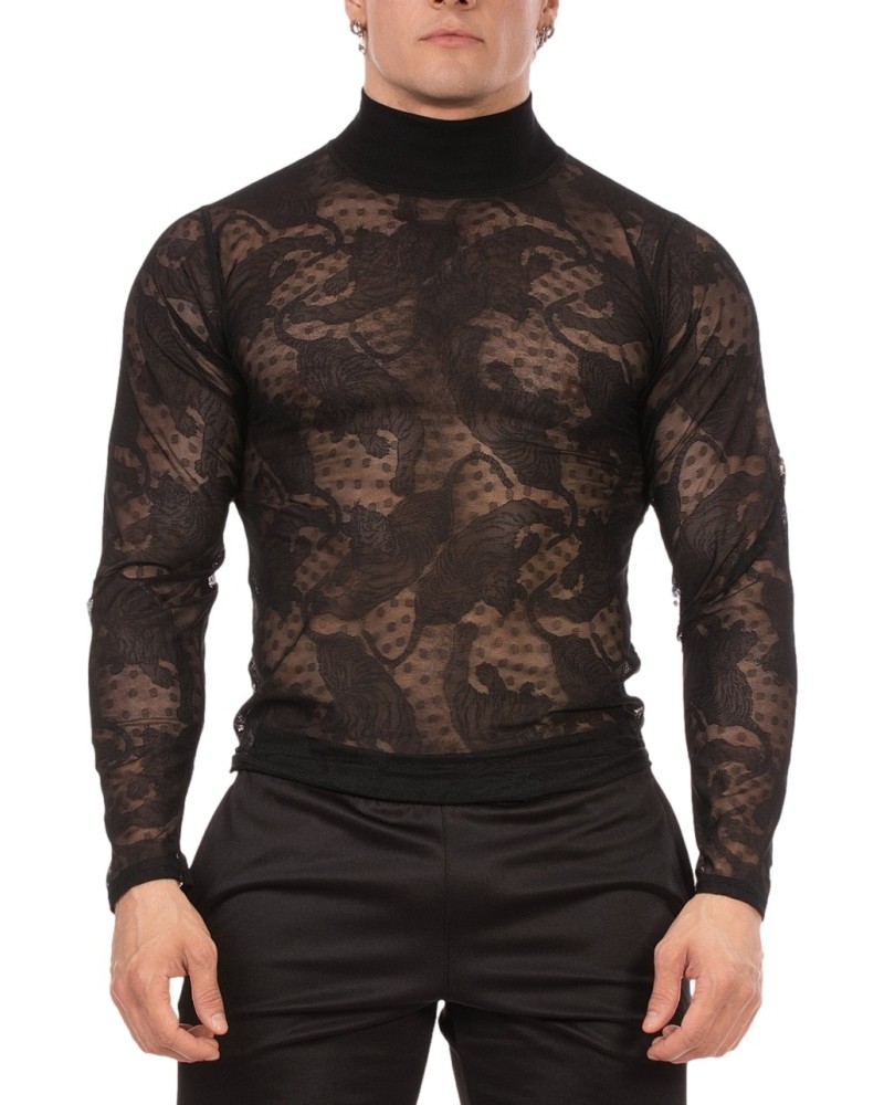 T-shirt Dentelle Mete Noir sextoys et accessoires sur La Boutique du Hard