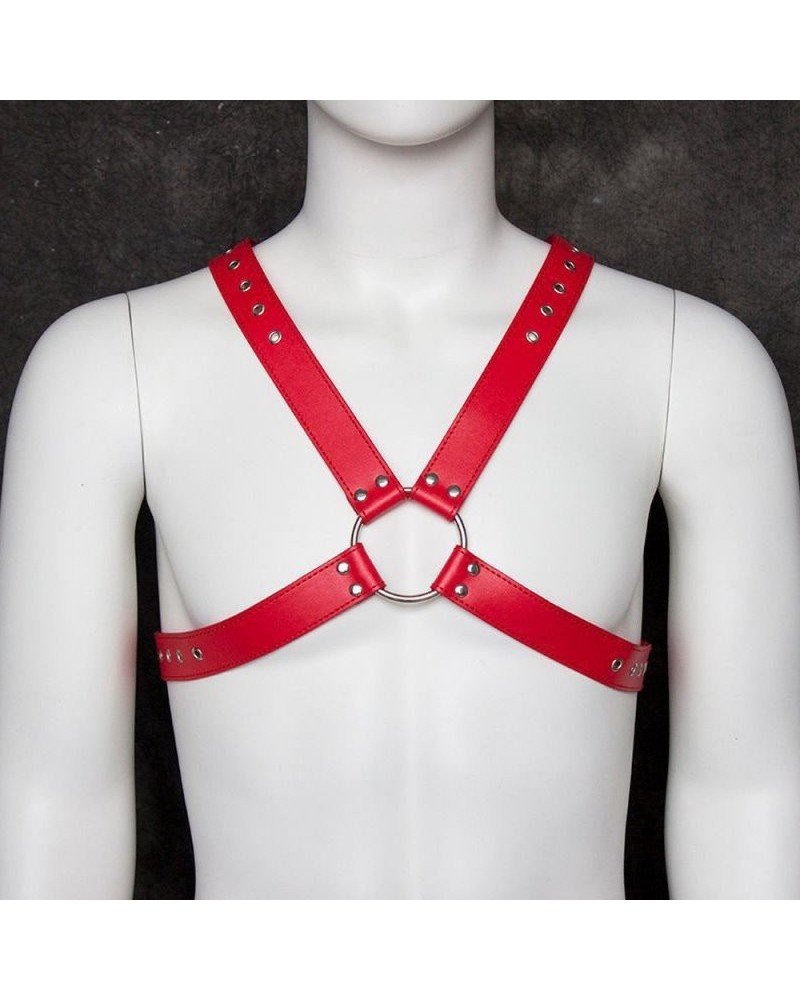 Harnais homme DeluxChest Rouge sextoys et accessoires sur La Boutique du Hard