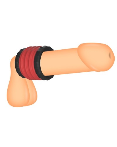 Ballstretcher Soqlo 35 mm - Hauteur 5 cm Rouge-Noir sextoys et accessoires sur La Boutique du Hard