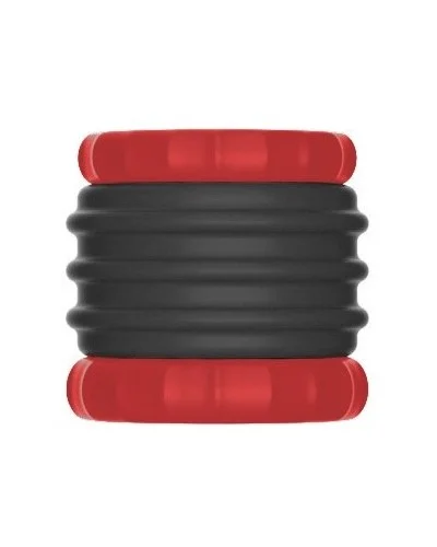 Ballstretcher Soqlo 35 mm - Hauteur 5 cm Noir-Rouge sextoys et accessoires sur La Boutique du Hard