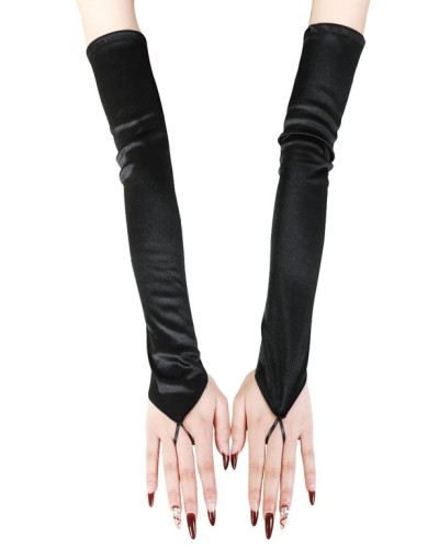 Mitaines Longues Shiny Gloves Noires sextoys et accessoires sur La Boutique du Hard