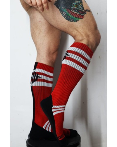 Chaussettes hautes Retro Remix Rouges sextoys et accessoires sur La Boutique du Hard