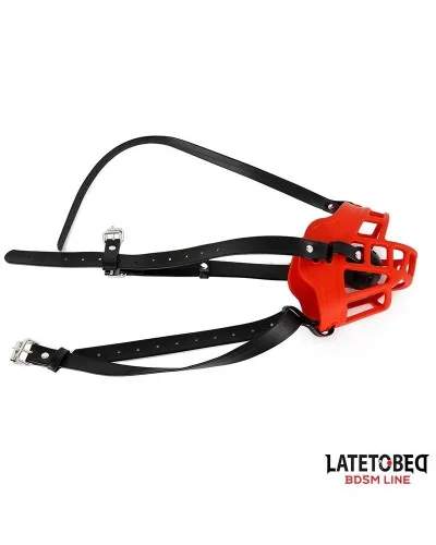 Muselière avec Bâillon-Boule Muzzgag Rouge sextoys et accessoires sur La Boutique du Hard
