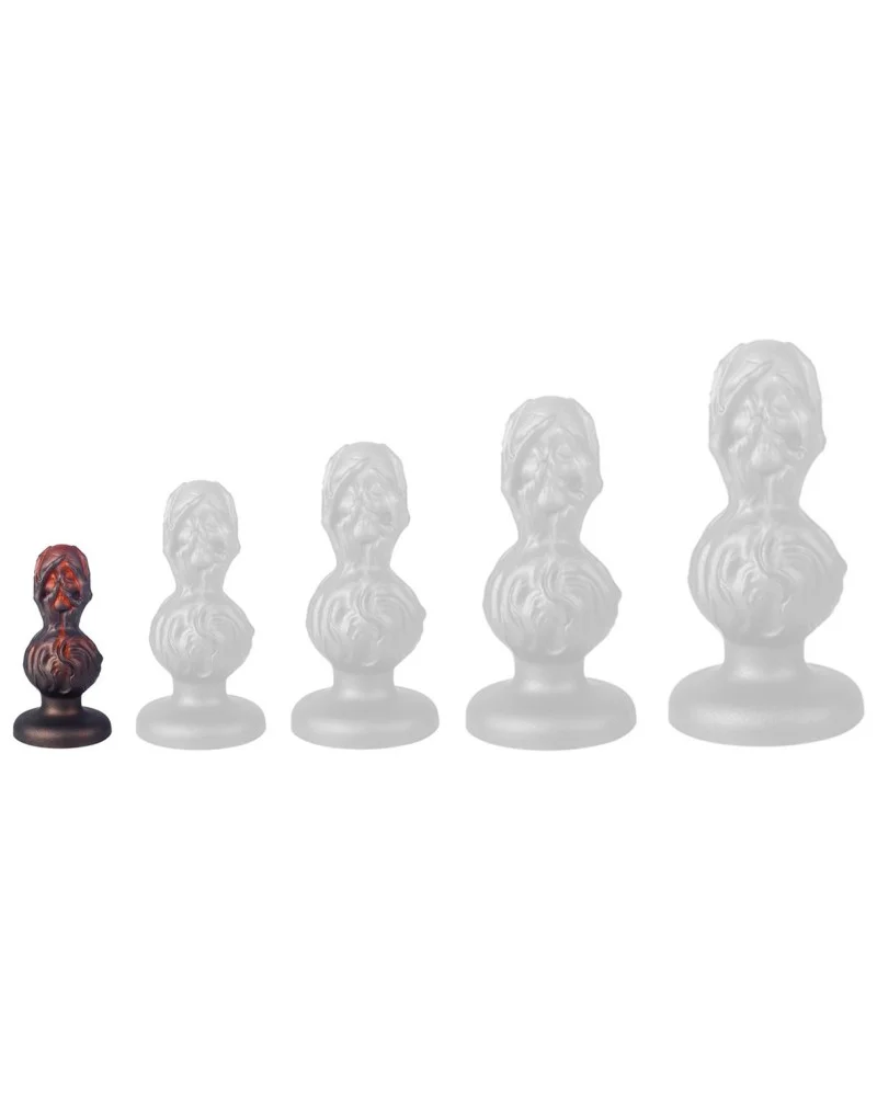 Plug Skullis XS 9 x 4 cm Rouge-Noir sextoys et accessoires sur La Boutique du Hard