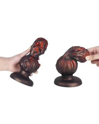 Plug Skullis XS 9 x 4 cm Rouge-Noir sextoys et accessoires sur La Boutique du Hard