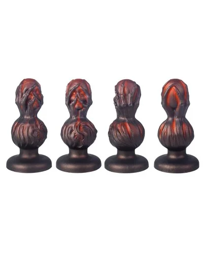 Plug Skullis S 12.5 x 5.5 cm Rouge-Noir sextoys et accessoires sur La Boutique du Hard