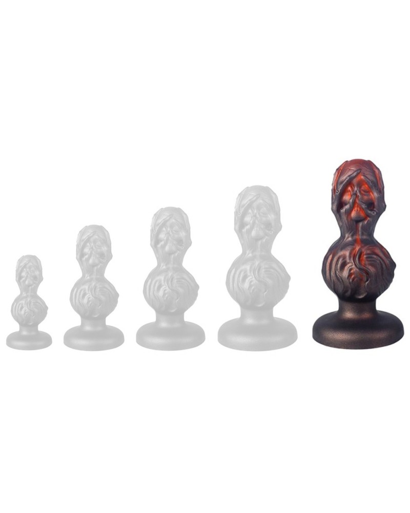 Plug Skullis XL 18 x 8.5 cm Rouge-Noir sextoys et accessoires sur La Boutique du Hard