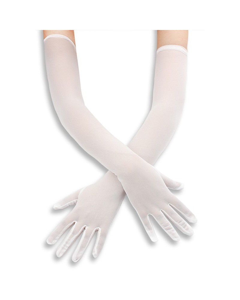 Gants Longs Mesh Gloves 50cm Blancs sextoys et accessoires sur La Boutique du Hard