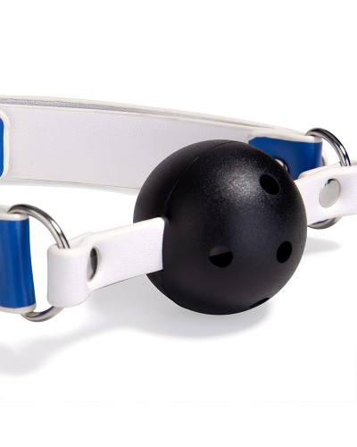Bâillon-Boule Gago Blanc-Bleu sextoys et accessoires sur La Boutique du Hard