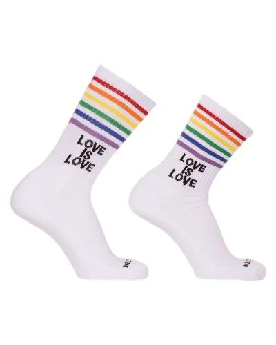 Chaussettes Love is Love Gym Socks Blanches sextoys et accessoires sur La Boutique du Hard