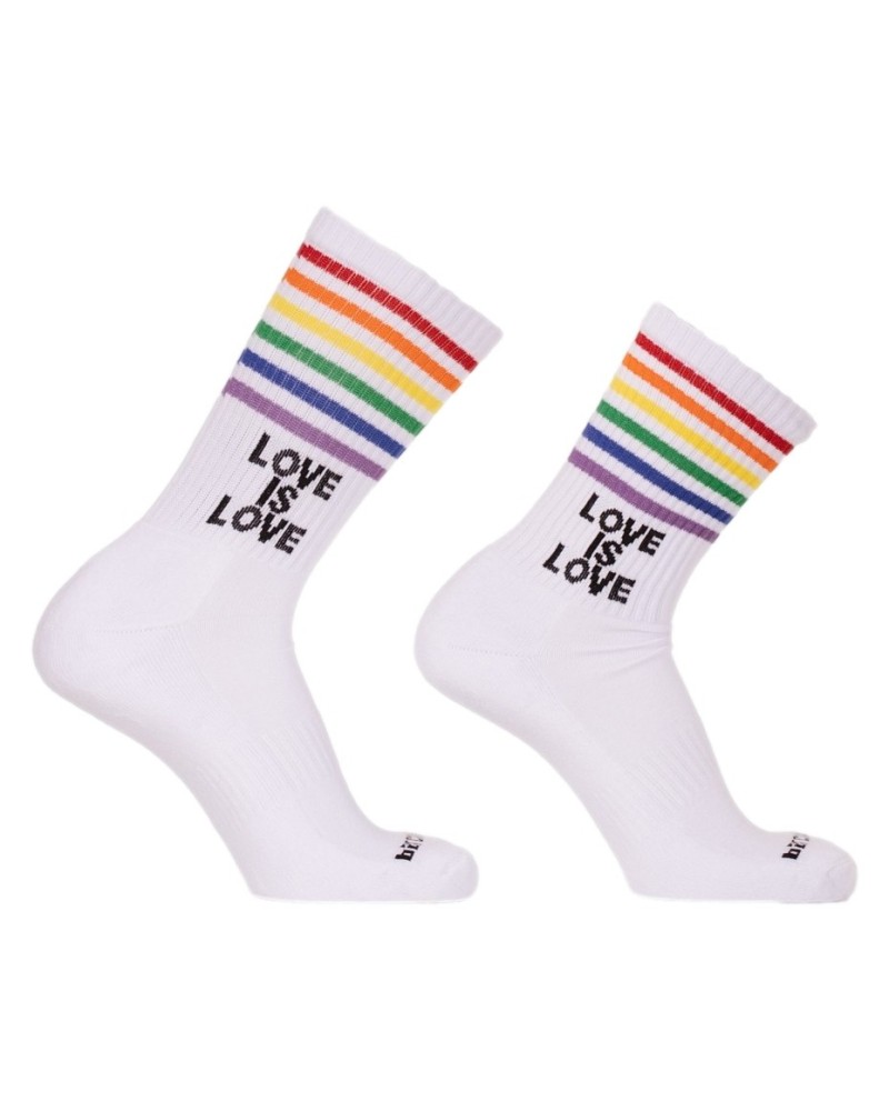 Chaussettes Love is Love Gym Socks Blanches sextoys et accessoires sur La Boutique du Hard