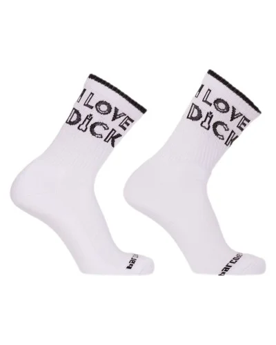 Chaussettes I love Dick Blanches sextoys et accessoires sur La Boutique du Hard