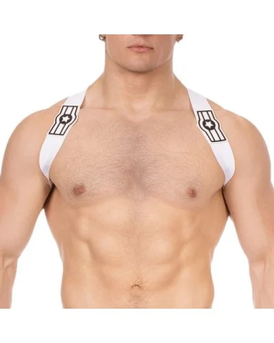 Harnais élastique Everette Blanc sextoys et accessoires sur La Boutique du Hard