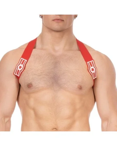 Harnais élastique Everette Rouge sextoys et accessoires sur La Boutique du Hard