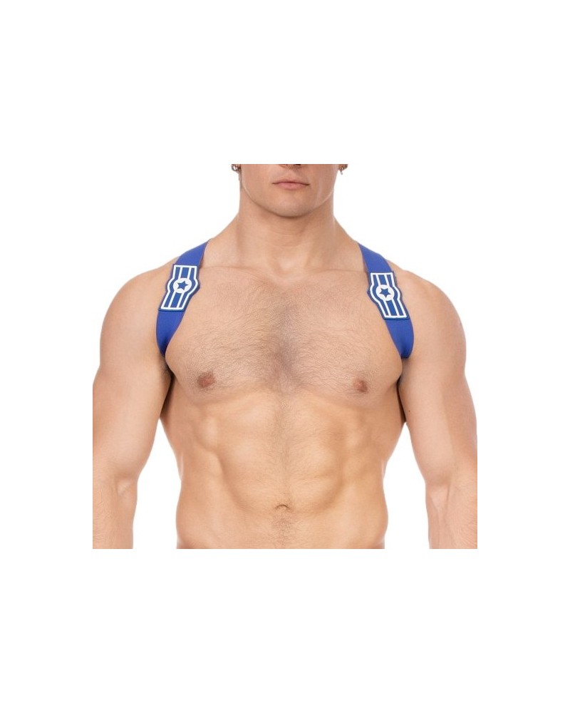 Harnais élastique Everette Bleu sextoys et accessoires sur La Boutique du Hard