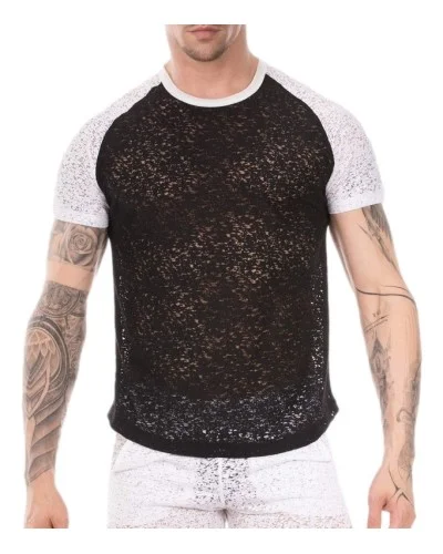 T-shirt Micah Noir-Blanc sextoys et accessoires sur La Boutique du Hard