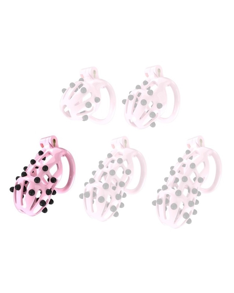 Cage de chasteté Point Up L 10 x 4 cm Rose sextoys et accessoires sur La Boutique du Hard