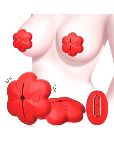 Pinces à Seins Vibrantes Flower Cheast Rouges sextoys et accessoires sur La Boutique du Hard